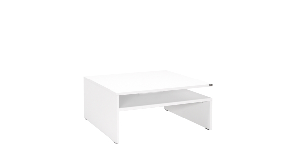 Čtvercový konferenční stolek ELAFUS, bílý DOPRODEJ