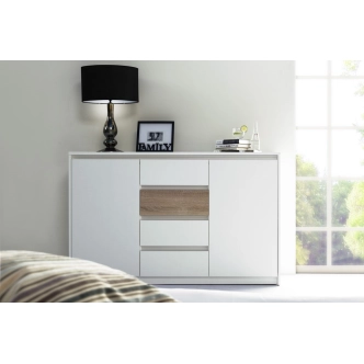 DAMBULLA II, komoda 2D4S, dub sonoma/bílá