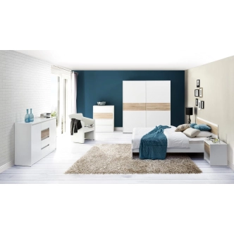 DAMBULLA II, skříň, dub sonoma/bílá