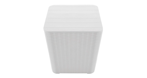 DANKA, zahradní úložný box/příruční stolek, bílá