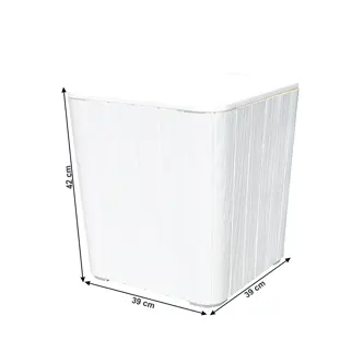 DARKA, zahradní úložný box/příruční stolek, bílá