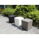 DARKA, zahradní úložný box/příruční stolek, černá