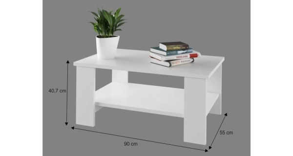 DECKER konferenční stolek, bílá