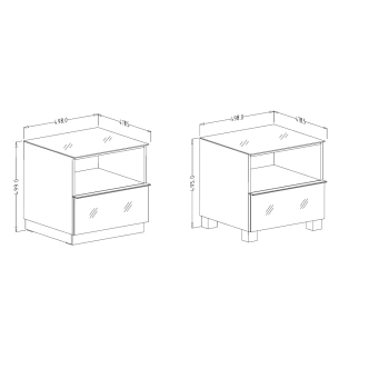 DEJEON televizní stolek 1S, bílá/bílé sklo