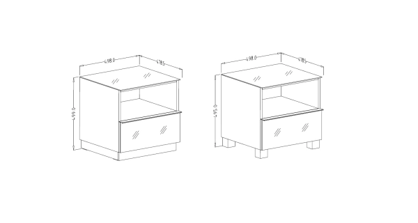 DEJEON televizní stolek 1S, černá/šedé sklo