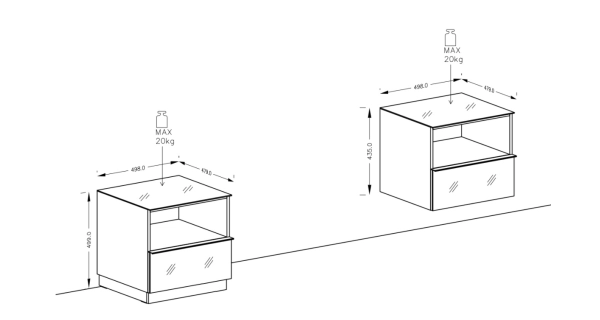 DEJEON televizní stolek 1S, černá/šedé sklo