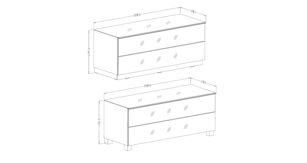 DEJEON televizní stolek 1V, černá/šedé sklo