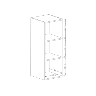 DEJEON závěsná vitrína 1D, bílá/bílé sklo