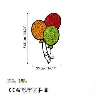 Dekorace na zeď NN01543 - balónky