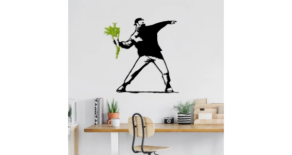 Dekorace na zeď NN01545 - Flower Thrower