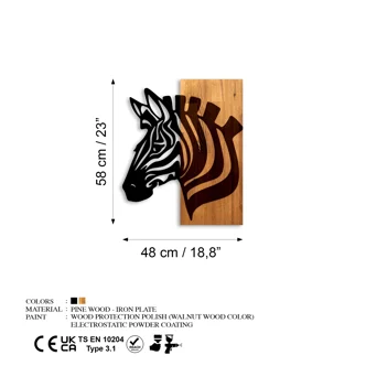 Dekorace na zeď NN01650 - zebra