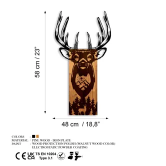 Dekorace na zeď NN01657 - jelen