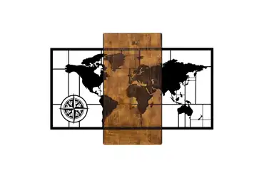 Dekorace na zeď NN01659 - světadíly