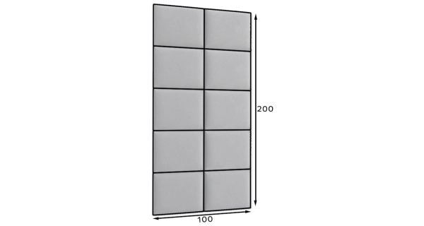 Dekorační nástěnný panel MATEO 100x200 cm, šedá