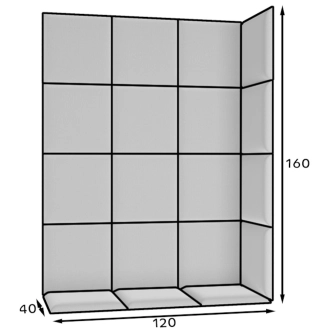 Dekorační nástěnný panel MATEO 120x160 cm, tmavě modrá