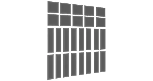 Dekorační nástěnný panel MATEO 120x195 cm, šedá