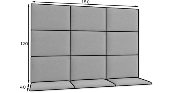 Dekorační nástěnný panel MATEO 180x120 cm, tmavě modrá