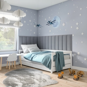 Dekorační nástěnný panel MATEO 300x60 cm, světle šedá