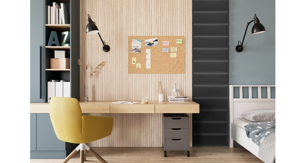 Dekorační nástěnný panel MATEO 50x240 cm, tmavě šedá