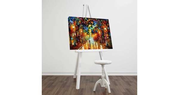 Dekorativní obraz na plátně barevná ulice, 45 x 70 cm