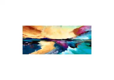 Dekorativní obraz na plátně barevné nebe, 50 x 120 cm