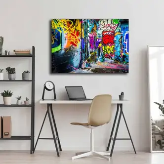 Dekorativní obraz na plátně barevný kout, 70 x 100 cm