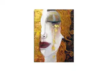 Dekorativní obraz na plátně půl obličeje, 30 x 40 cm