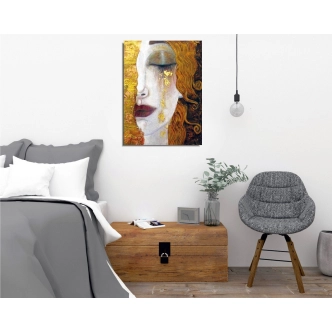 Dekorativní obraz na plátně půl obličeje, 30 x 40 cm