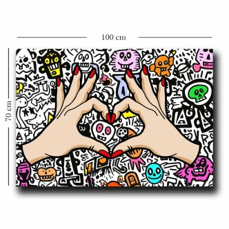 Dekorativní obraz na plátně ruce, 70 x 100 cm