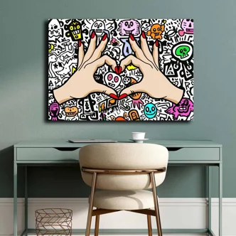 Dekorativní obraz na plátně ruce, 70 x 100 cm