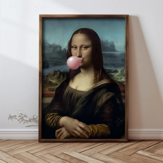 Dekorativní obraz v dřevěném rámu Mona Lisa, 35 x 47 cm