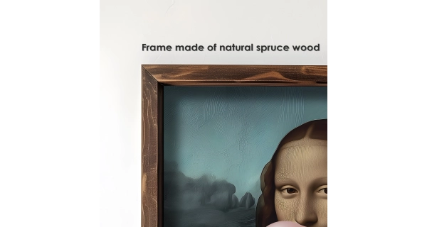 Dekorativní obraz v dřevěném rámu Mona Lisa, 35 x 47 cm