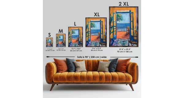 Dekorativní obraz v dřevěném rámu terasa, 35 x 47 cm