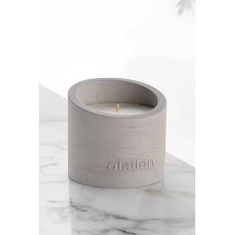 Dekorativní svíčka, vůně kakaový krém, šedá, 8x8,5 cm