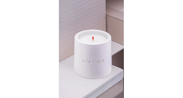 Dekorativní svíčka, vůně vanilka/růže, bílá, 8,5x8 cm