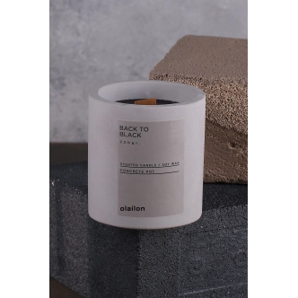 Dekorativní svíčka, vůně vanilka, šedá, 9 x 8,5 cm