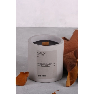 Dekorativní svíčka, vůně vanilka, šedá, 9 x 8,5 cm