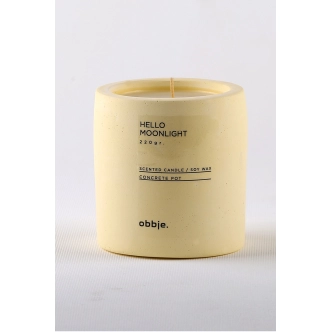 Dekorativní svíčka, vůně vanilkový marshmallow, žlutá, 9x8,5 cm