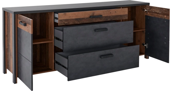 DEMINUTE kombinovaná komoda, planked old style mix/matera