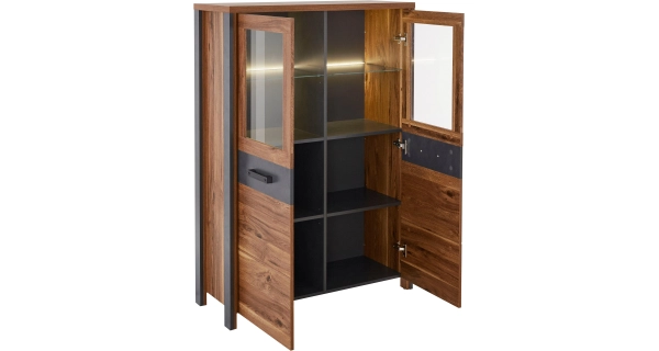 DEMINUTE vitrína dvoudvéřová, matera/dub royalis