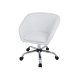 Designové kancelářské křeslo BANGGAI s výškově nastavitelným otočným sedadlem, bílá ekokůže/chrom