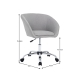Designové kancelářské křeslo BANGGAI s výškově nastavitelným otočným sedadlem, šedohnědá látka/chrom