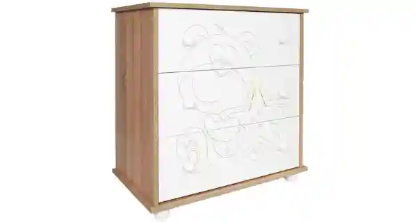 Dětská komoda MAURIZIO s přebalovacím pultem, dub