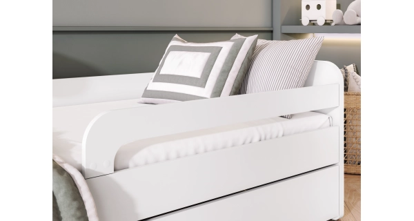 Dětská postel GERMAR 80x160 cm se zábranou, bílá