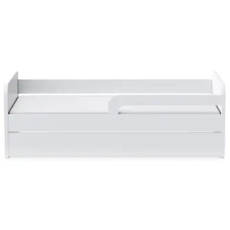 Dětská postel GERMAR 80x200 cm se zábranou, s matrací, bílá