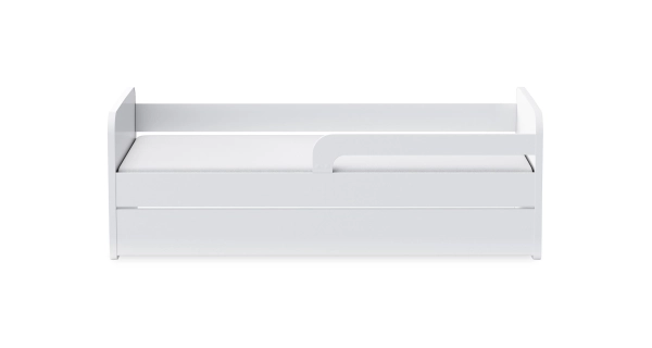 Dětská postel GERMAR 80x200 cm se zábranou, s matrací, bílá