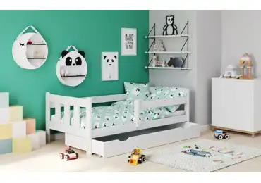 Dětská postel KERMIT se zásuvkou, bílá