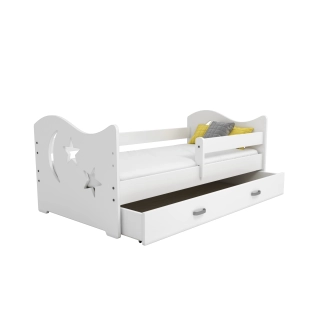 Dětská postel ORTLER 80x160 typ 1, bílá čela + bílé boky