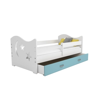 Dětská postel ORTLER 80x160 typ 1, bílá čela + bílé boky