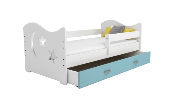 Dětská postel ORTLER 80x160 typ 1, bílá čela + bílé boky